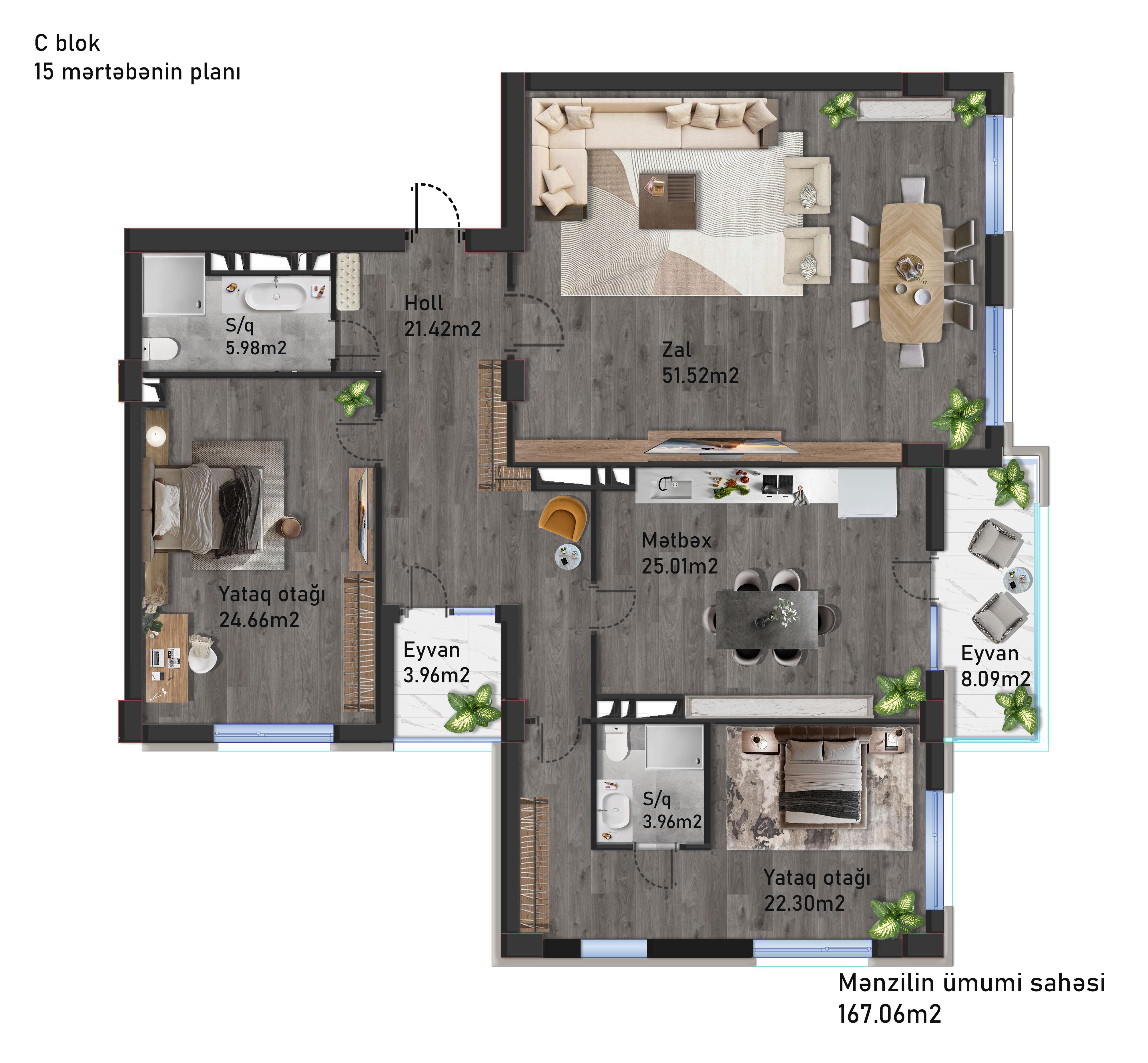 3 Гостиная - 167.06m2