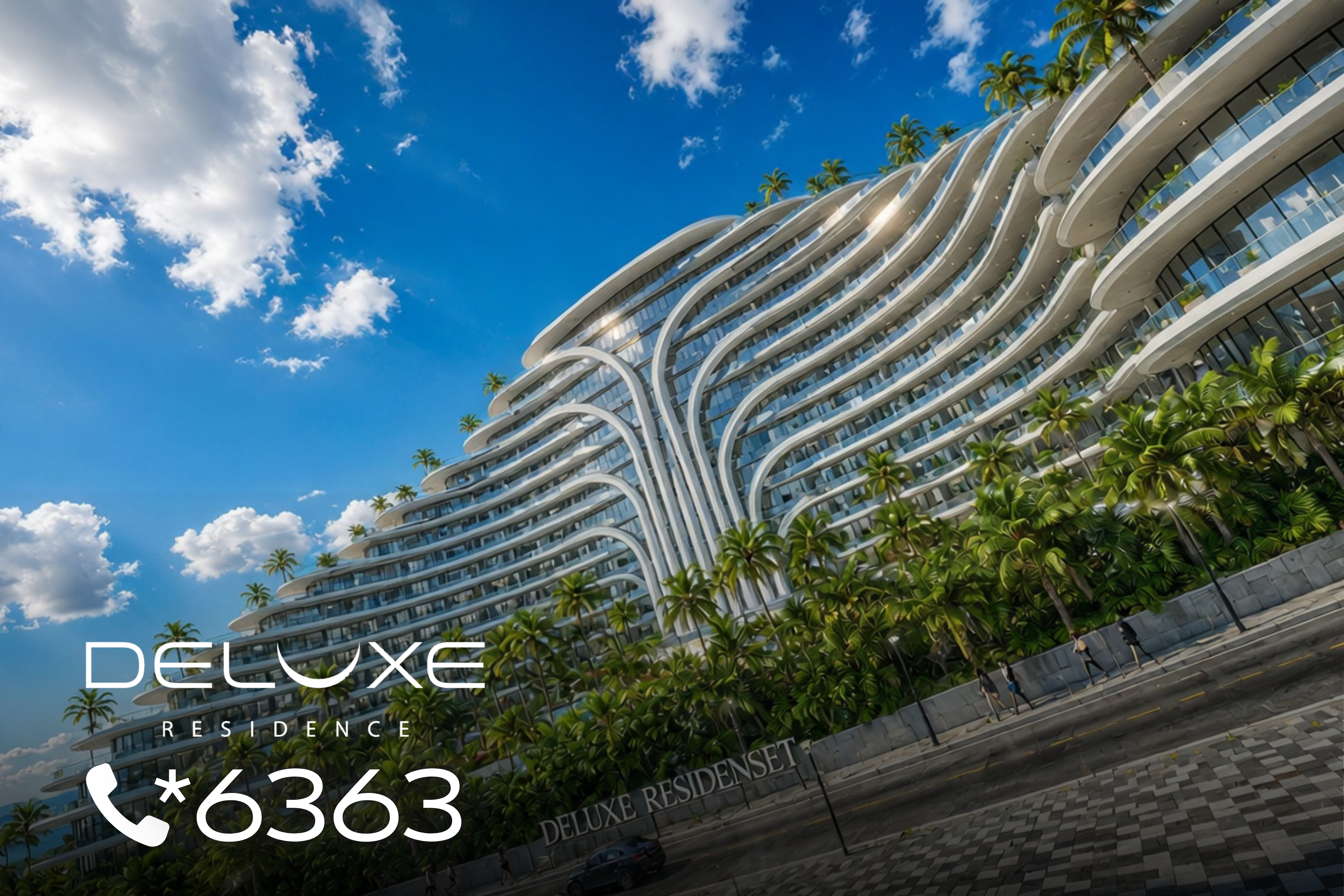 Deluxe Residence Sunny Isles CGI sunset render on the beach