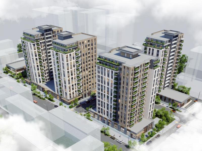 Deluxe Residence Elmlər kompleksinin quş baxışı görünüşü
